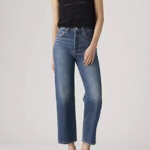 Levi's Ribcage Straight Ankle Jeans - Size 28